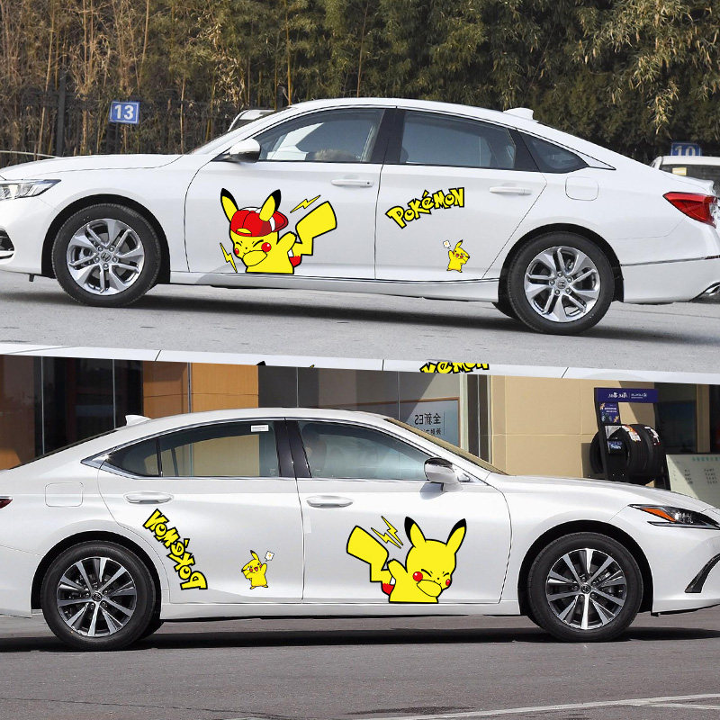 贴纸皮卡丘车贴车身拉花装饰全车汽车卡通创意汽车装饰贴