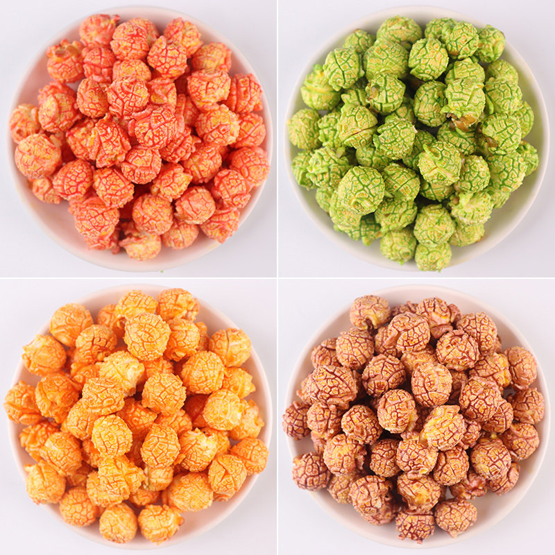 爆米花果味草莓蓝梅哈密瓜甜橙混合水果糖防焦商用白糖