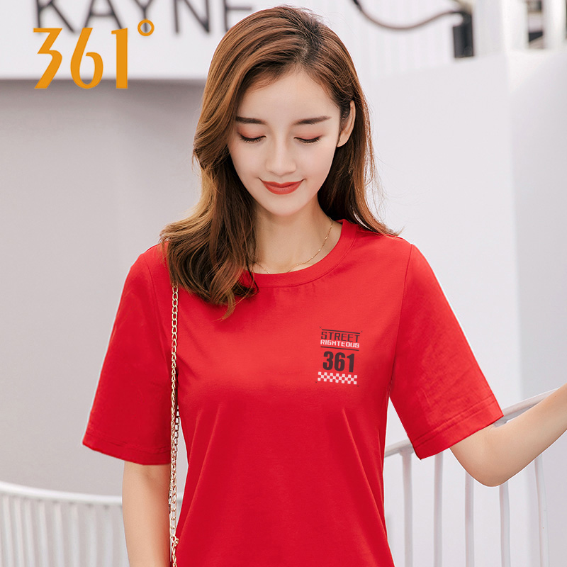 361 Short Sleeve Girls' 2020 Summer Loose New Breathable T-shirt Fashion Casual Comfortable Sports Half Sleeve Trend