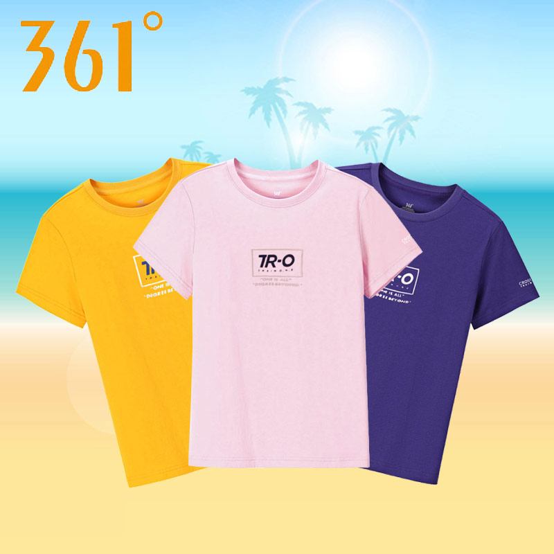361 degree short sleeved t-shirt for women 2020 new summer authentic round neck slimming breathable casual half sleeved top sportswear