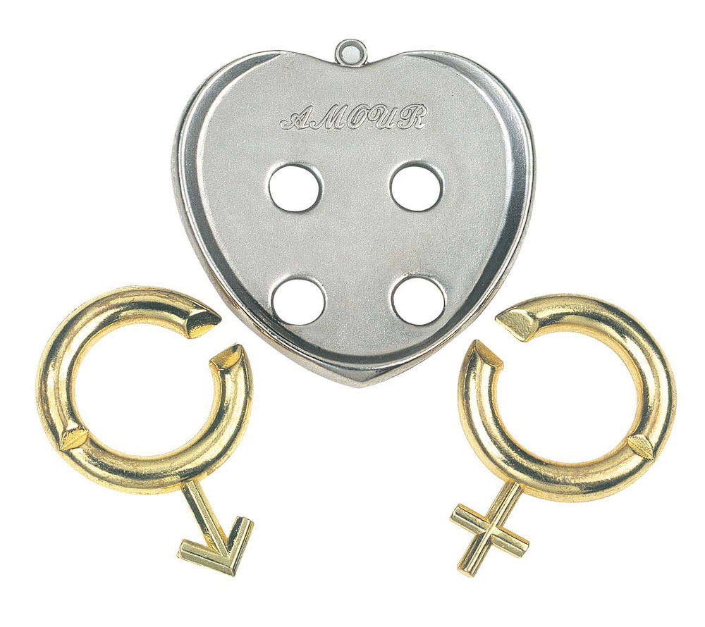 魔金amour爱 解锁玩具爱情心形男女符号情侣情人节创意