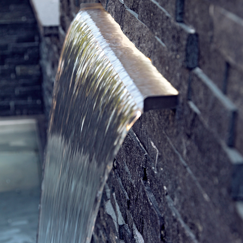 欧式水景瀑布器不锈钢出水口装饰水帘水幕墙假山流水屏风庭院造景