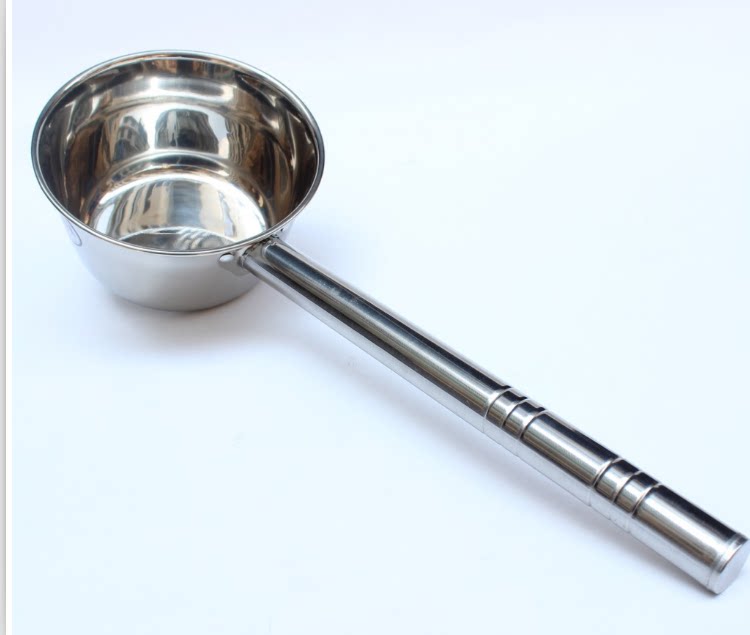 长柄饭店水瓢大汤水勺加长汤勺加厚无磁不锈钢汤勺