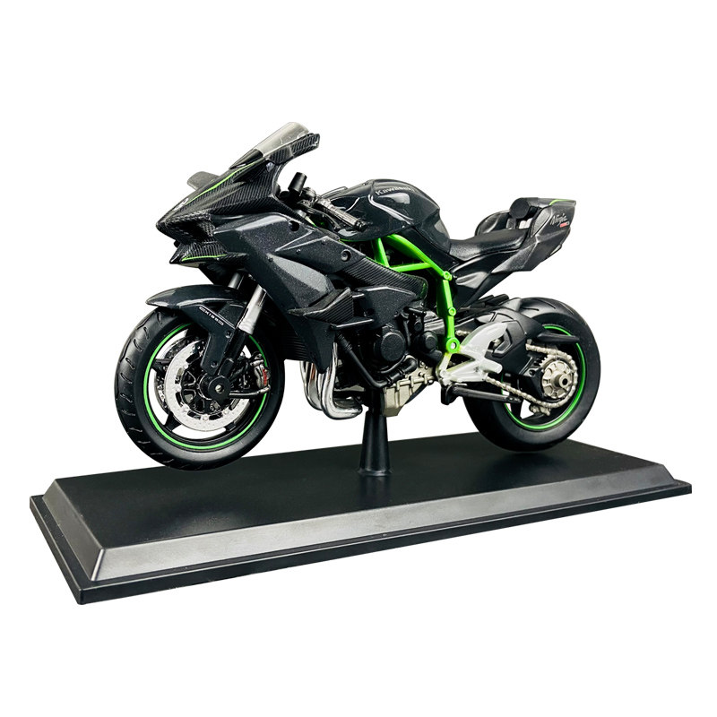 川崎h2r摩托车模型仿真合金机车收藏防尘展示车模