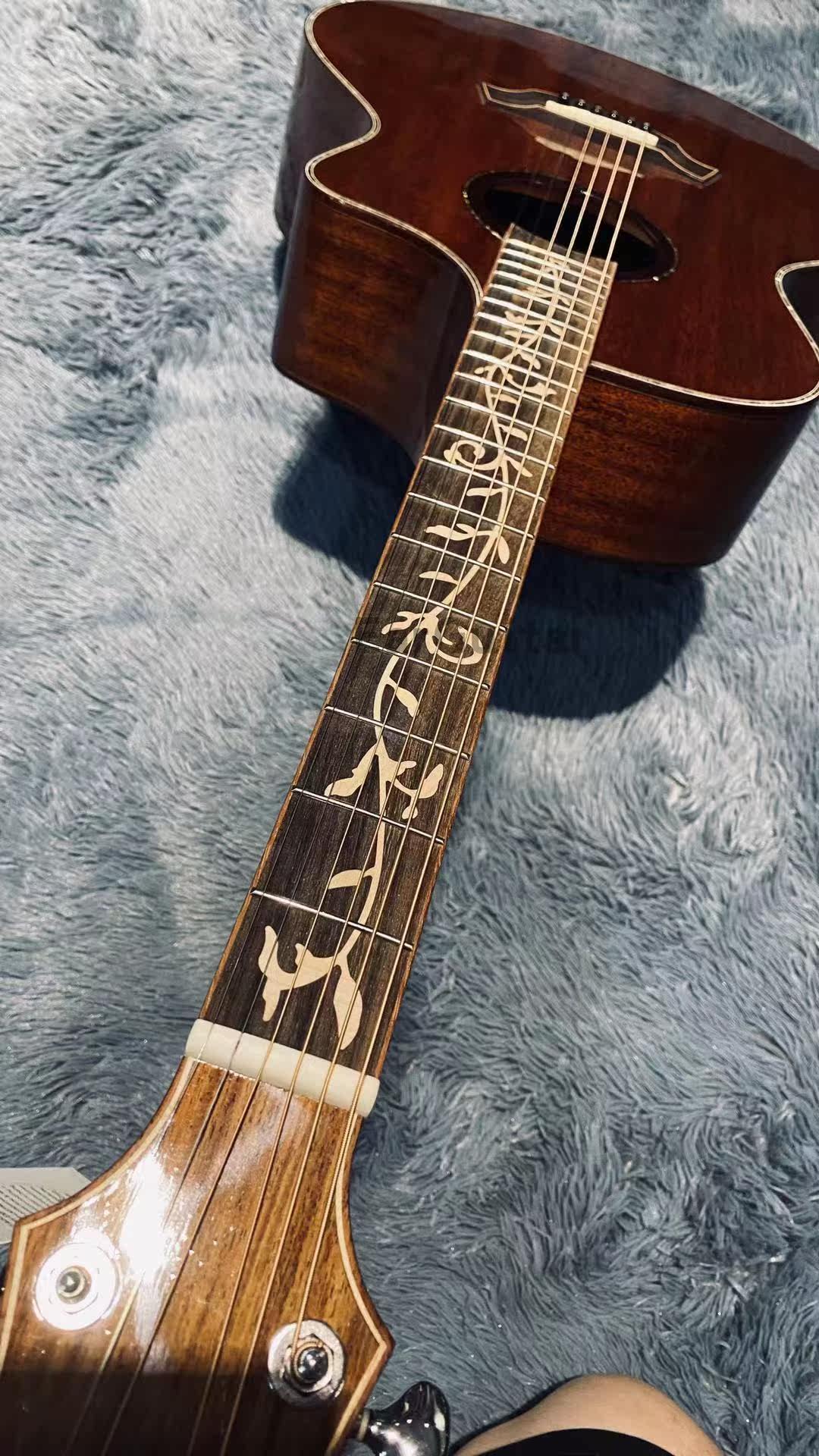 吉他earguitar41寸jf桶全桃花芯全单民谣吉他-民谣吉他