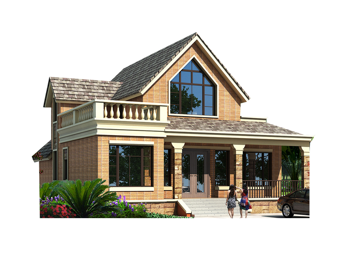 101一层半小别墅设计图纸全套2单层新农村自建房乡村经济型带阁楼