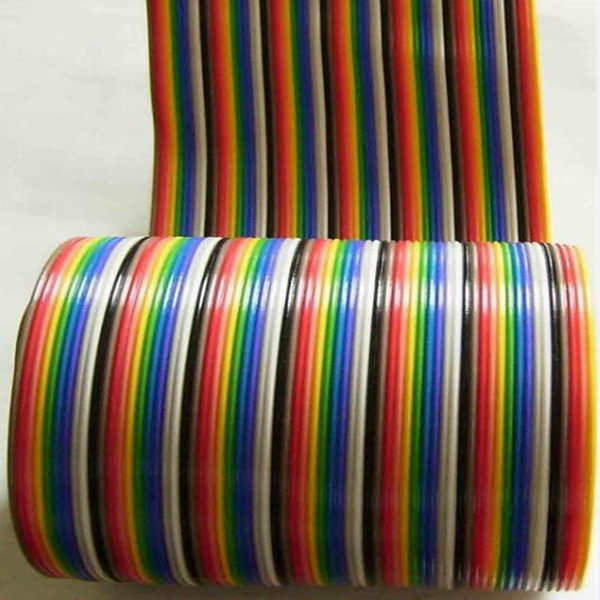 fc接头彩排线10/14/16/20/26/30/34/40/50/60/64pin 彩虹排线