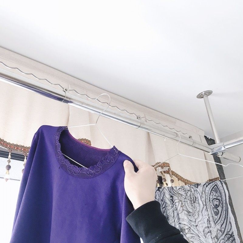 富佳曼阳台固定式波浪线25/32晾衣杆防风吹落防滑防衣服掉落挂钩