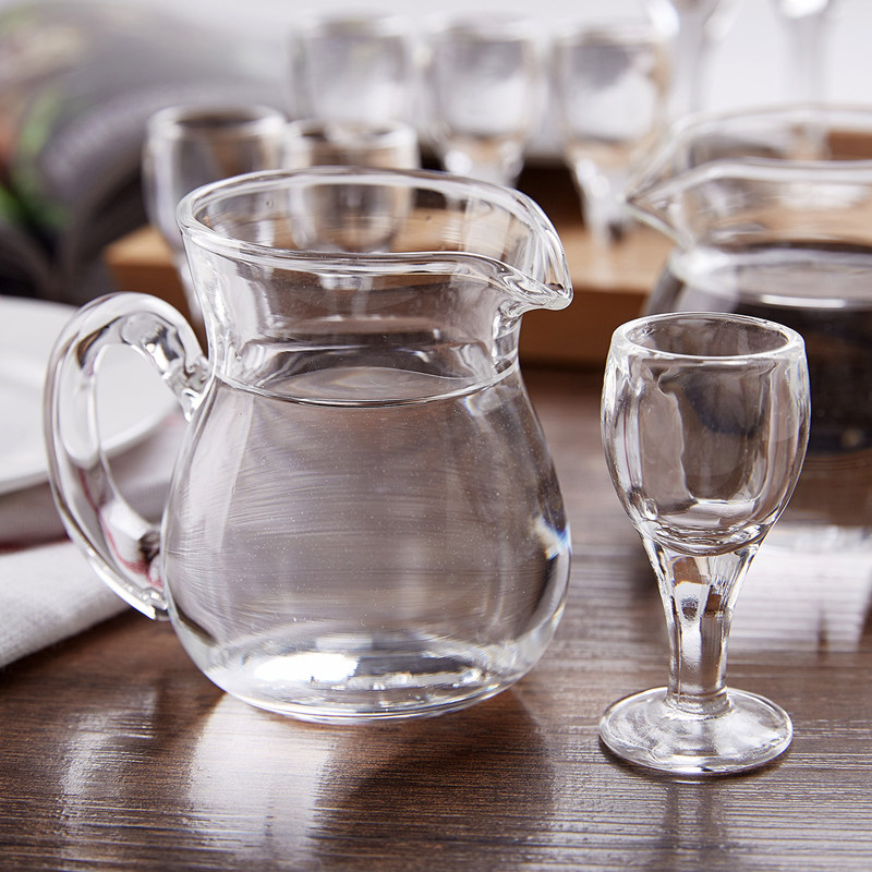 白酒玻璃加厚2钱杯子小号酒壶两分酒器家用白酒杯