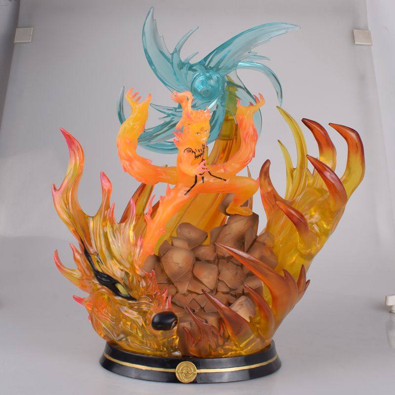 动漫周边九尾模型手办限量发光可发雕像仙人火影手办