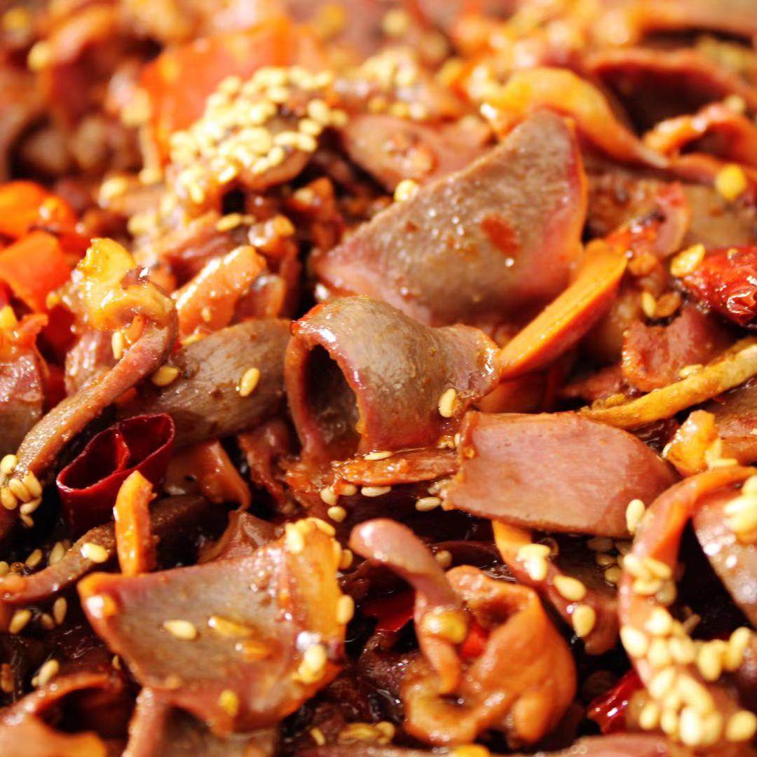 定制现做爆炒麻辣鸭胗89.8元一锅卤鸭胗500克为一锅