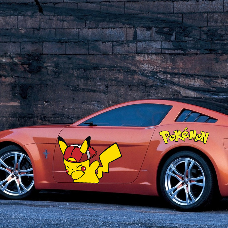 皮卡丘汽车贴纸大号车身车门遮挡划痕