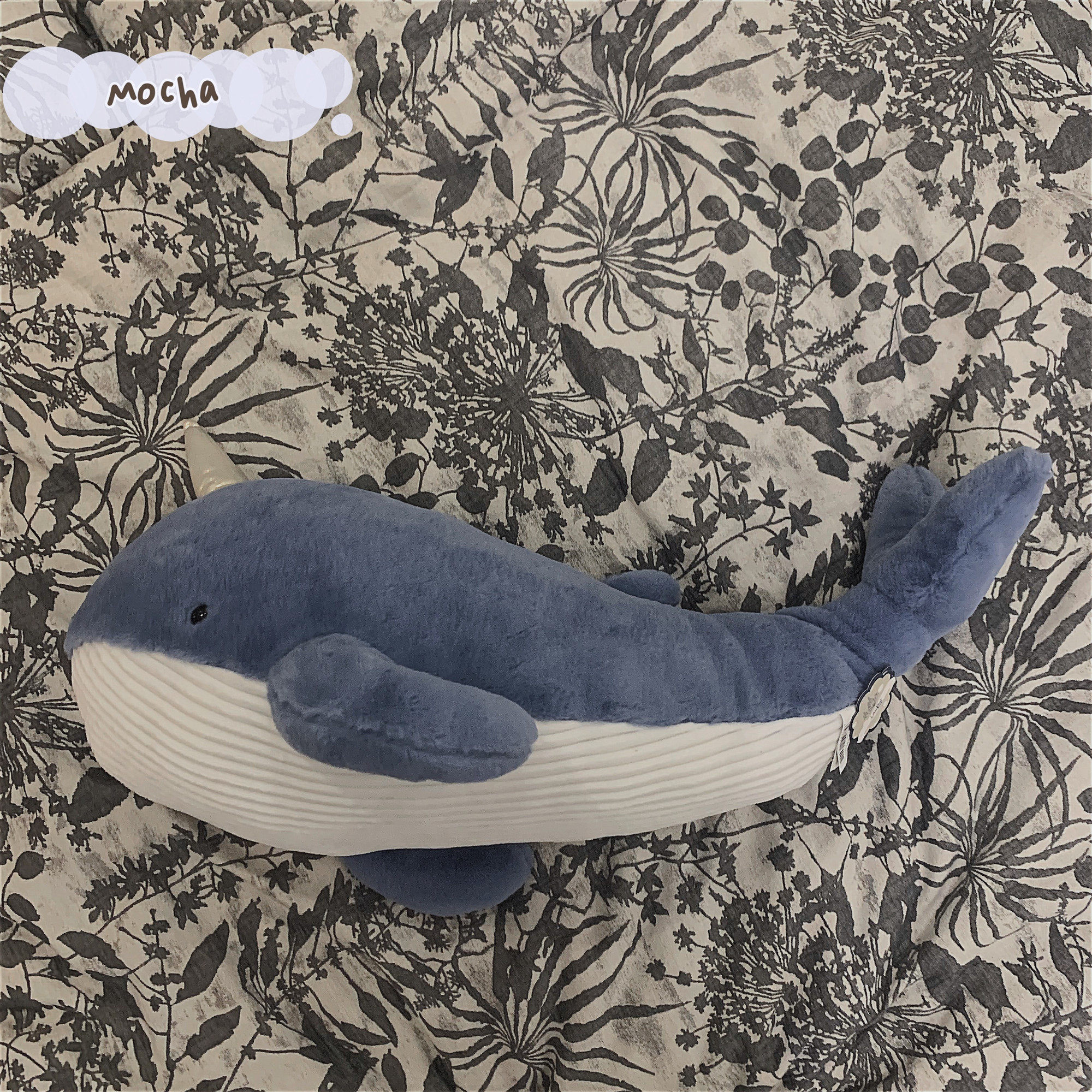 ins网红鲸鱼睡觉抱枕公仔毛绒玩具沙发大号长条毛绒布艺类玩具