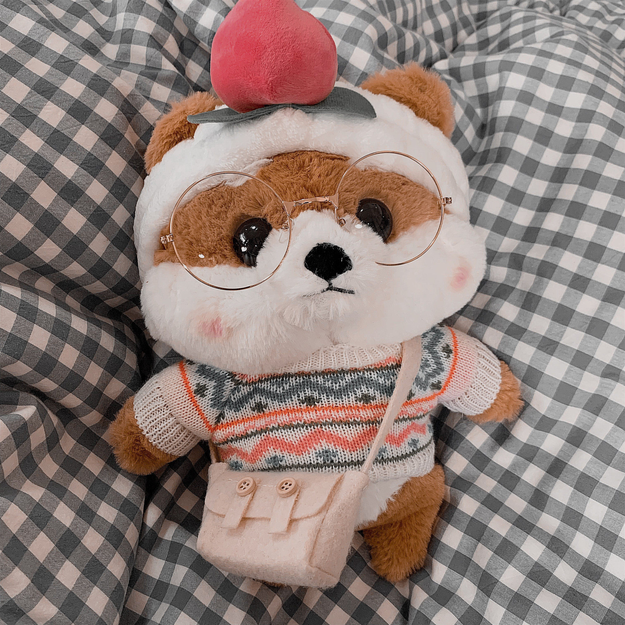 ins网红柴犬公仔换装穿衣狗狗玩偶秋田布娃娃毛绒布艺类玩具