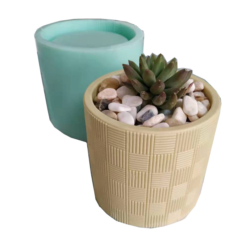 水泥模具盆栽花盆混凝土圆形硅胶制品diy手工模具