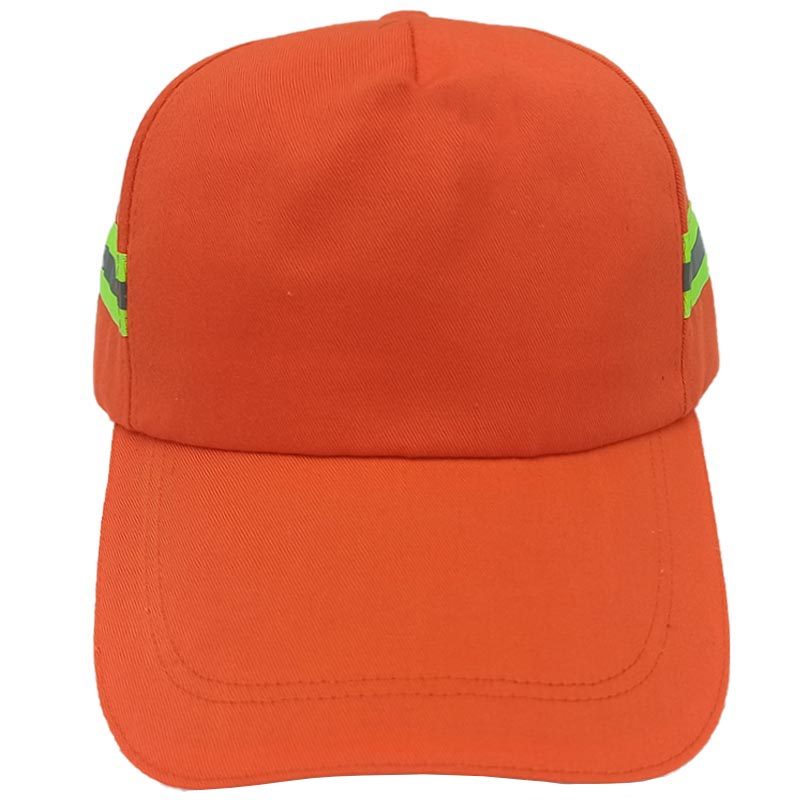 环卫环卫工工人遮阳防晒橘黄色大帽夏季网眼大檐帽子