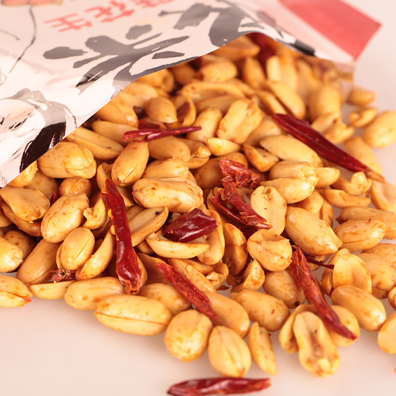 河南开封特产小吃娘亲麻辣花生米360g4袋香辣花生