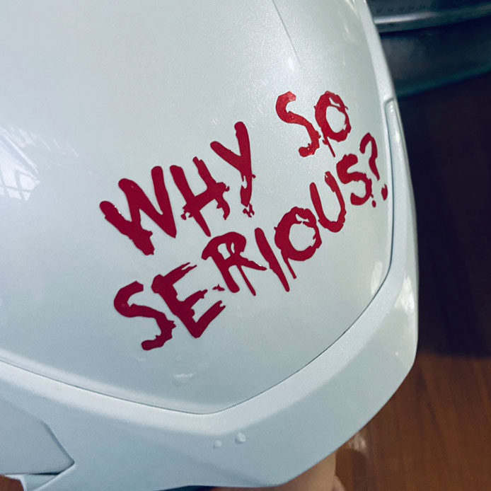 小丑whysoserious小牛nqimqiuqi电动摩托车杜卡迪头盔贴纸