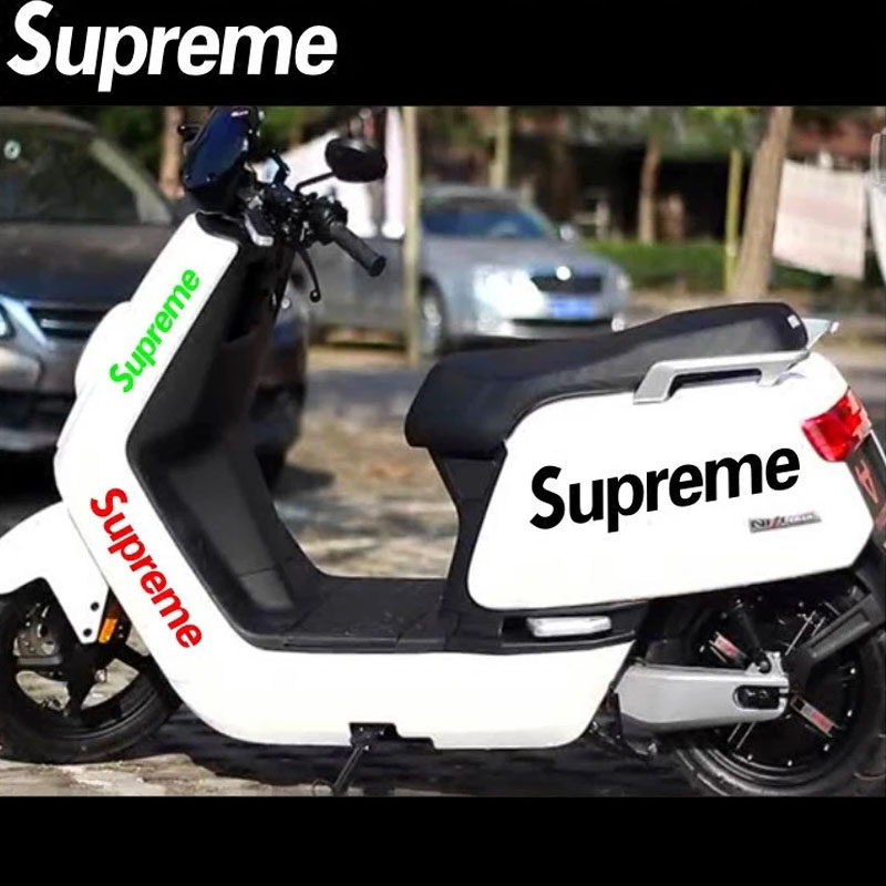 潮牌镭射supreme耐克air车贴小牛电动适用于奔达金吉拉贴纸
