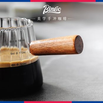 Bincoo ກາເຟຂະຫນາດນ້ອຍຈອກ້ໍານົມ jug ໄມ້ຈັບ espresso ນ້ໍາ espresso ຈອກ ounce ຈອກປາຍແກ້ວ