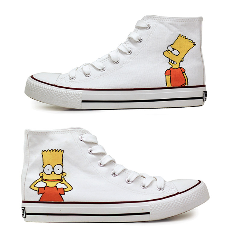 正品回力辛普森男女情侣涂鸦学生生日礼物旅游度假帆布鞋