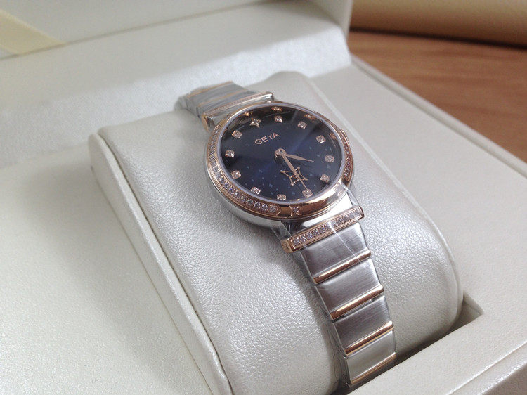 geya格雅手表女表石英表真钻时尚星空系列商场国产腕表