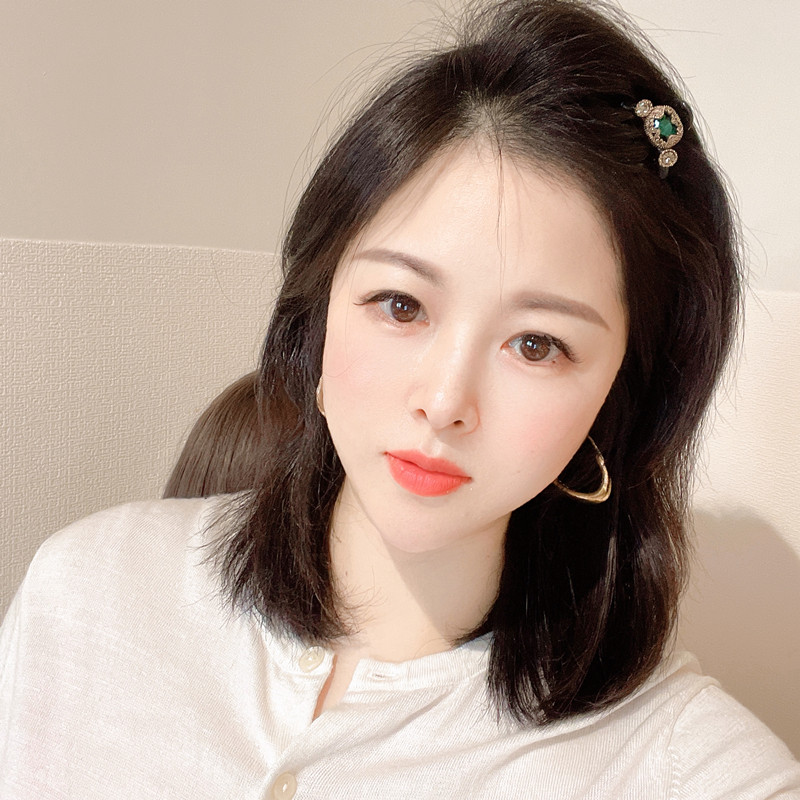 韩国复古镶钻前额抓夹女刘海碎发发夹侧边小号发饰