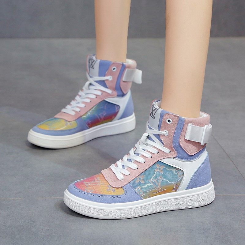 aj女鞋运动鞋女超超火嘻哈板鞋2021春季新款高帮鞋