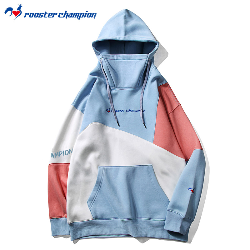 ROOSTER CHAMPION法国公鸡冠军卫衣女加绒连帽潮牌袋鼠兜情侣外套