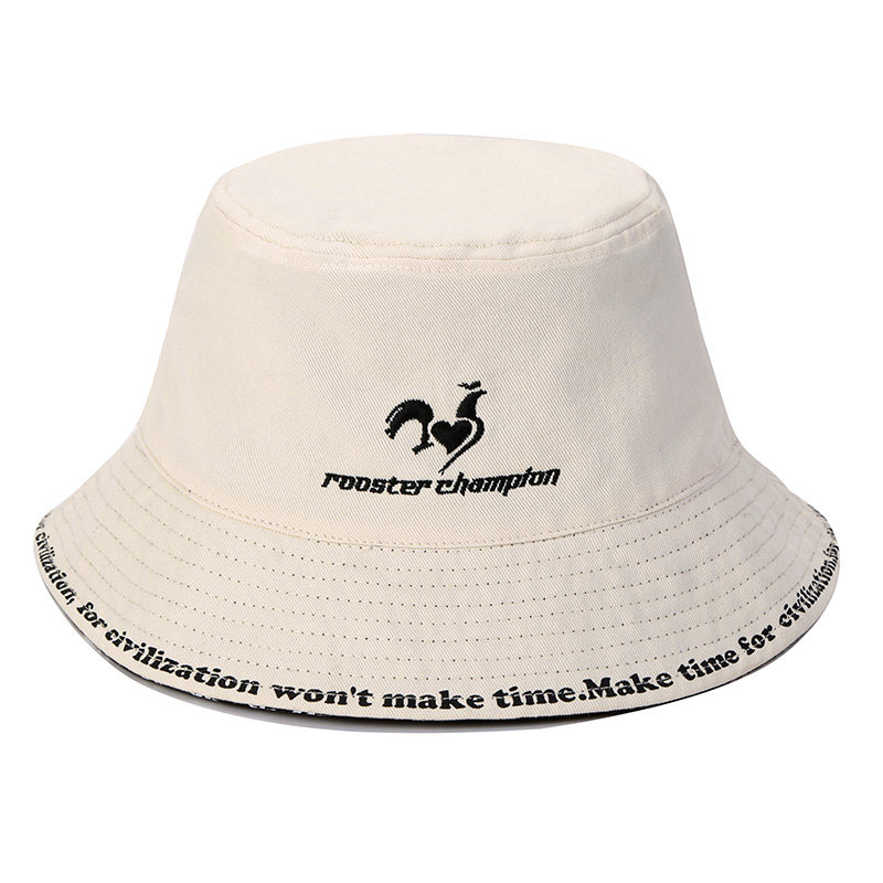 roosterchampion法国公鸡冠军渔夫帽男潮牌双面大头帽子