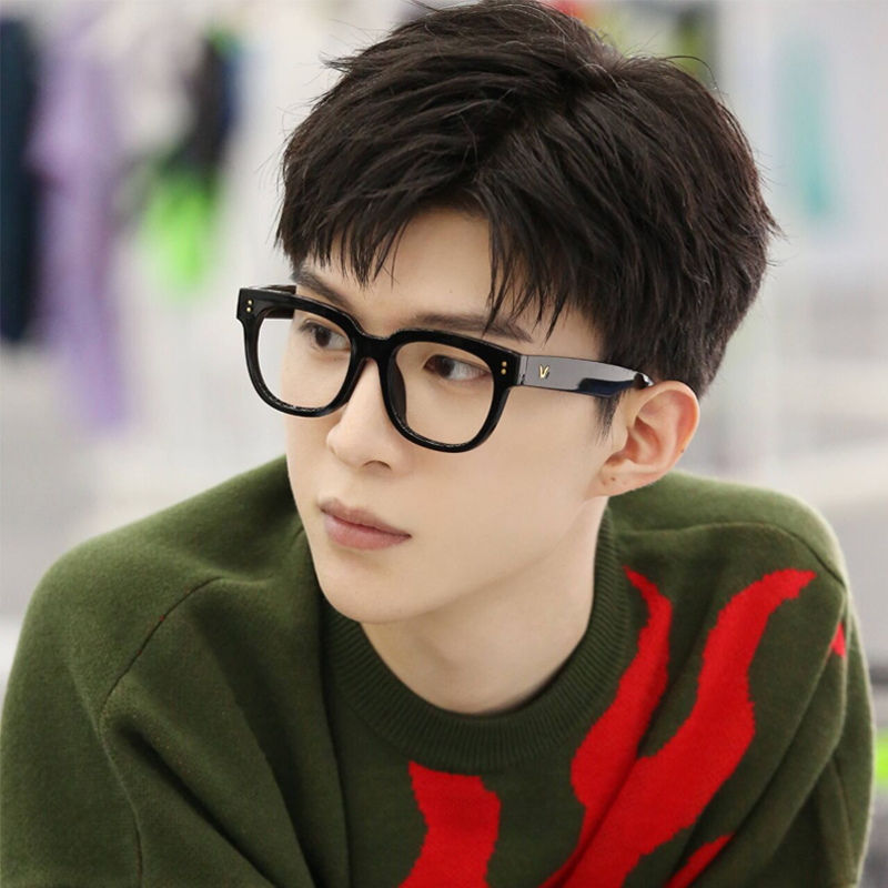 镜框gm新款眼镜男士韩版潮黑色方框板材素颜眼镜架