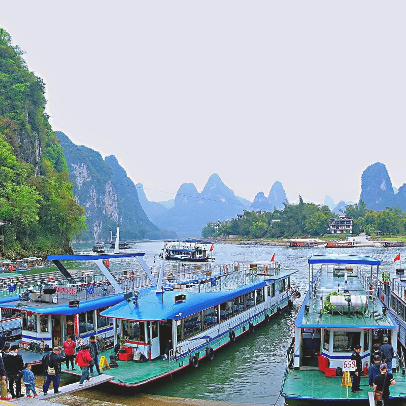 兴坪桂林阳朔旅游漓江游船十里画廊古镇1日精华游境内玩乐套餐