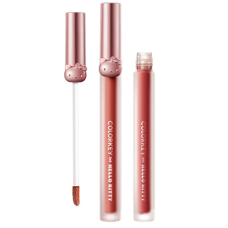 迪丽热巴珂拉琪colorkey hellokitty唇釉口红小黑镜哑光