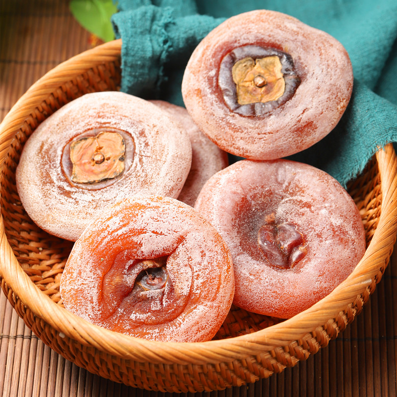 益佳柿饼陕西特产吊柿饼500g霜降西安农家自制特赛富平级干柿子饼