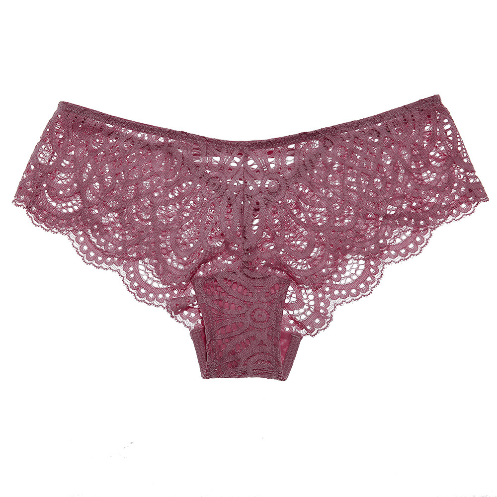 芙菲格儿内裤女花朵蕾丝舒适透气弹力低腰无痕提臀性感镂空三角裤
