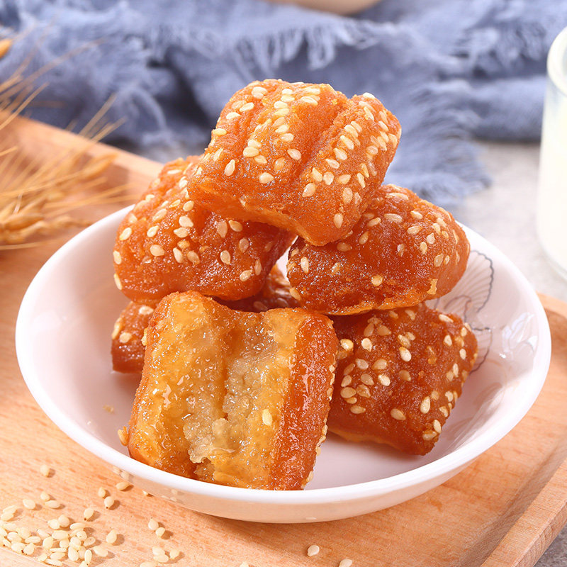 三刀蜜麻条翻花手工蜜食老式传统糕点点心山东传统糕点