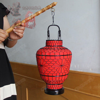 古典花蓝大红红灯笼铁丝编织工艺品仿古婚庆结婚灯笼