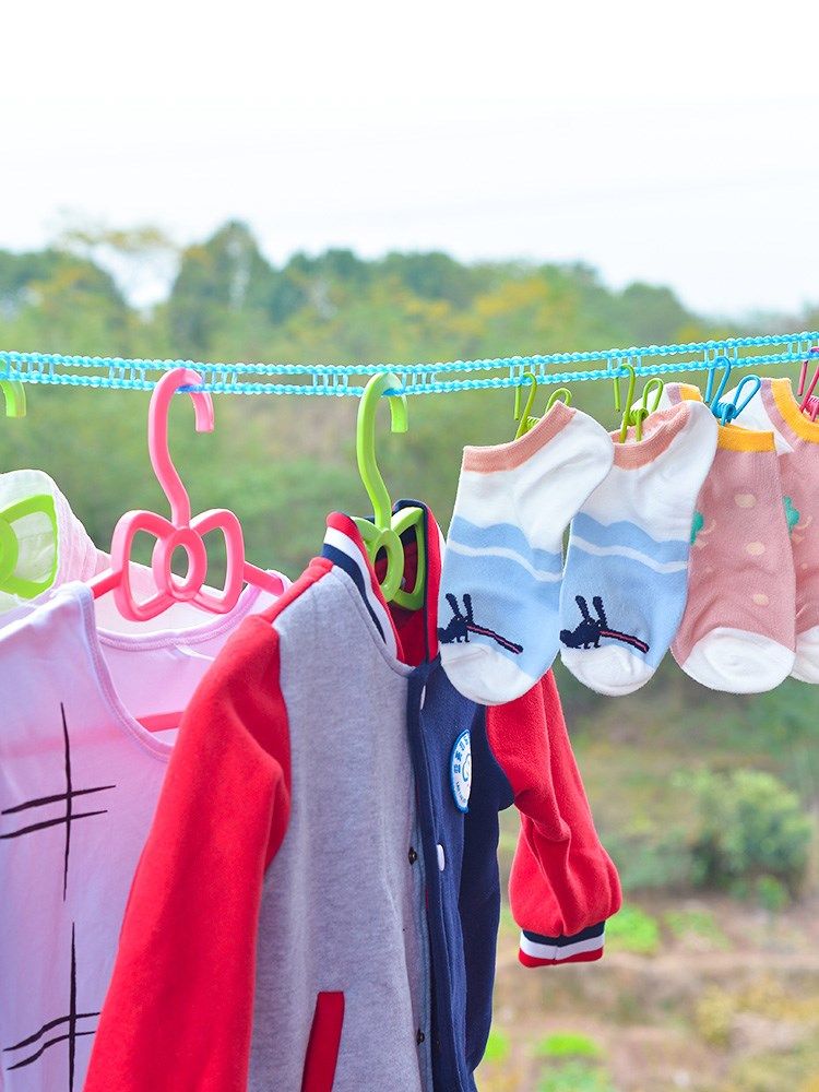 加粗防滑被子绳子衣服凉挂防风晾衣打孔旅行晾衣绳