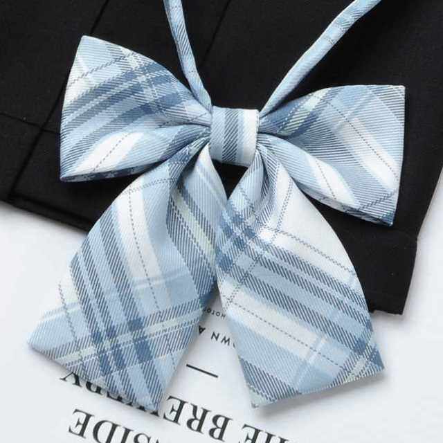 jk领结女日系制服格子衬衫校服学院风蝴蝶结懒人水手服领花配饰