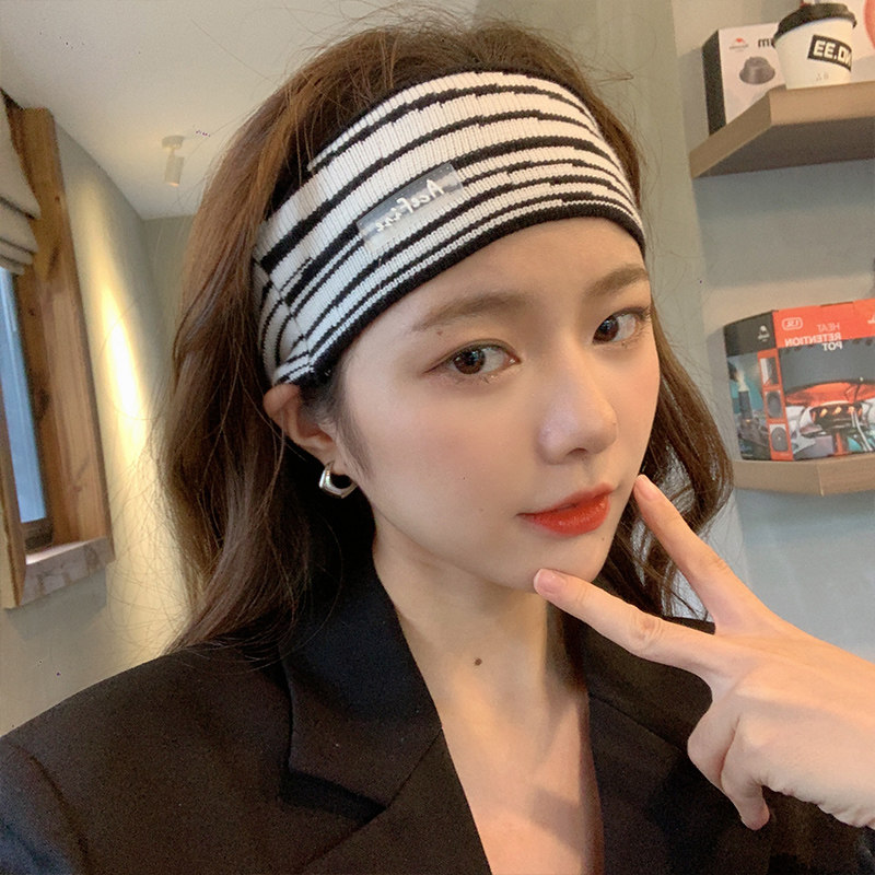 网红2021新款斑马时尚外出短发束发带潮人复古发饰