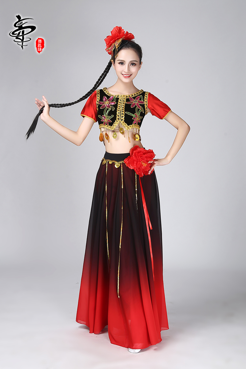 裁缝新疆舞蹈花儿为什么这样演出服舞服少数民族开场民族服装