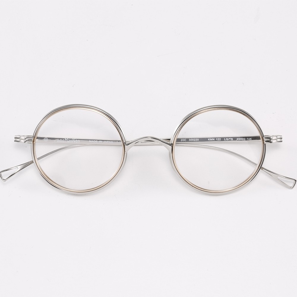 眼镜近视复古日本圆框镜架纯钛男女款可配高度数眼镜架