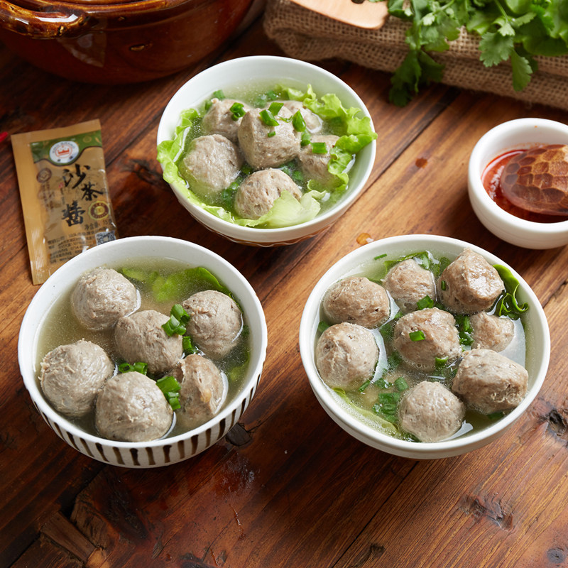 潮兴记 正宗潮州牛肉丸牛筋丸1000g潮汕手工手打广东汕头特产小吃