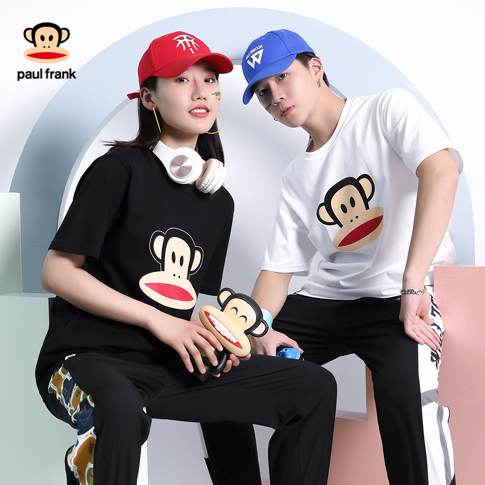 大嘴猴情侣运动圆领上衣夏天宽松休闲速干短袖运动t恤