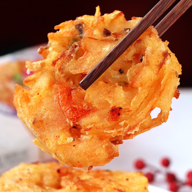 米兰虾饼350g5包早餐葱香蔬菜饼天妇罗半成品虾类制品