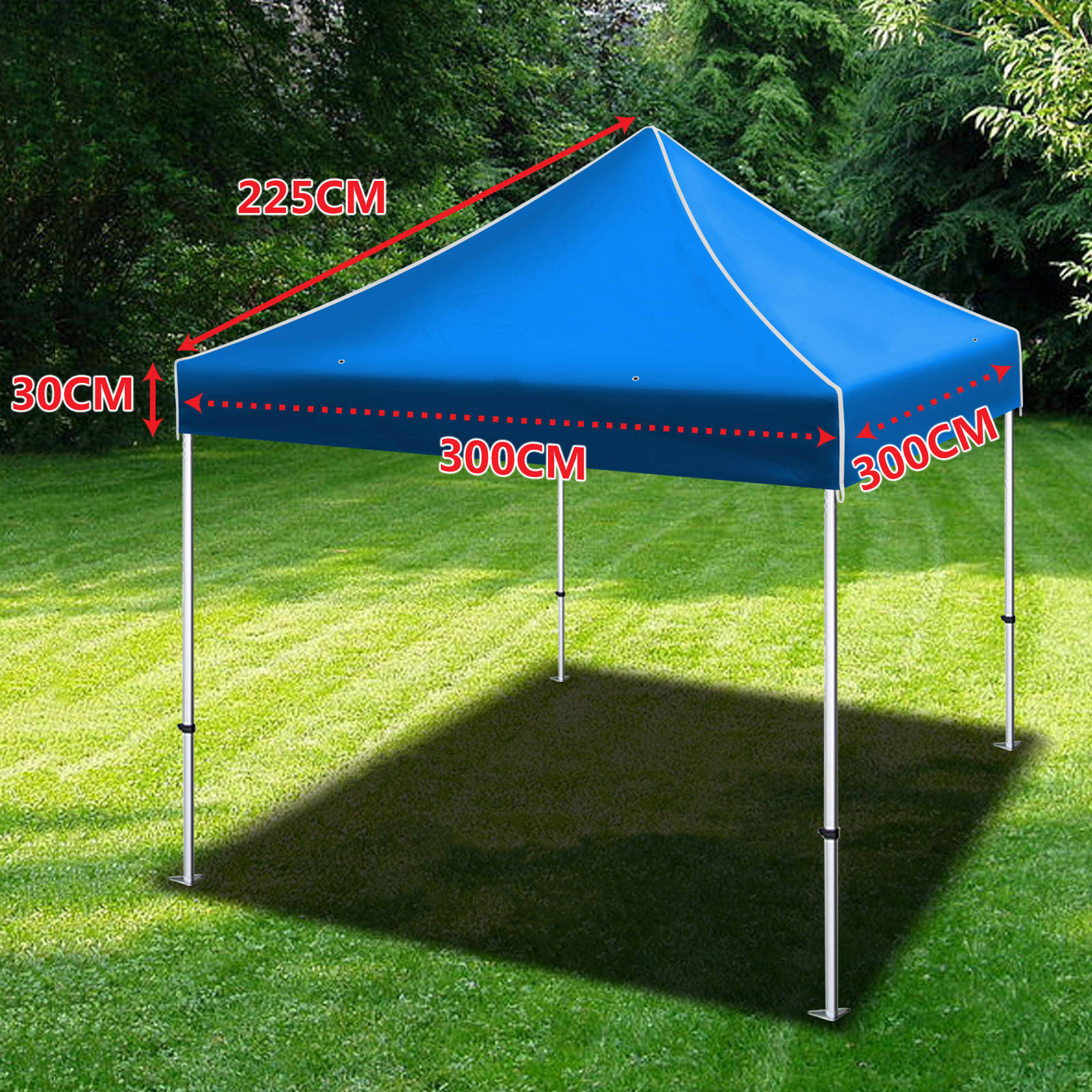 3x3米折折叠帐篷篷布户外广告四脚车棚棚布摆摊木屋凉亭