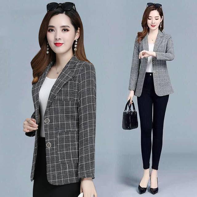 2020 new women fall short paragraph plaid shirt Korean ladies casual suit jacket female autumn coat 2020 new women fall short paragraph plaid shirt Korean ladies casual suit jacket female autumn coat