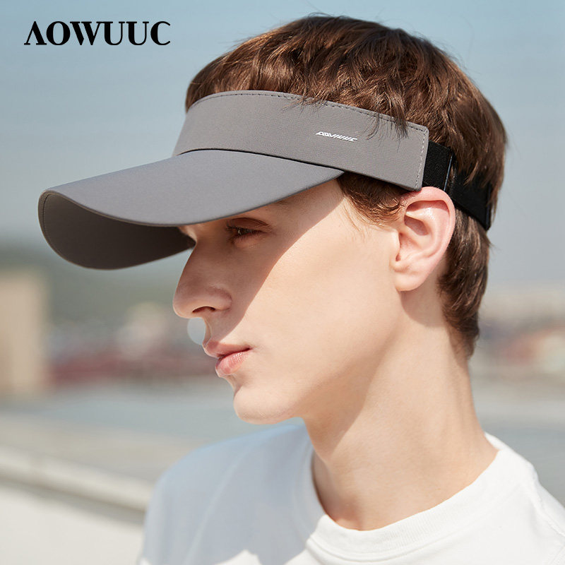 aowuuc防晒帽子男夏新款顶帽跑步运动鸭舌网球帽子
