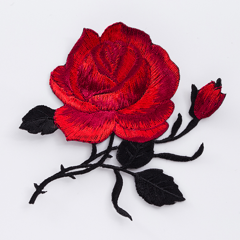 荷花刺绣花朵布贴大号衣服装饰diy时尚百搭图案补丁贴小号补洞贴