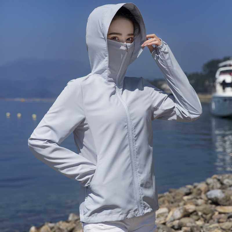 防晒衣女2022新款冰丝透气防紫外线网红防晒服短款夏季宽松薄外套